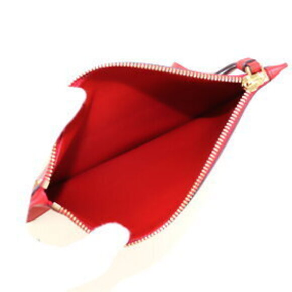 Salvatore Ferragamo Studio Bag Gancini Red Calfskin Pouch Shoulder - Picture 14 of 15